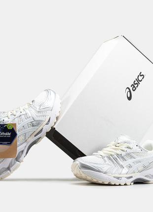 Мужские кроссовки asics gel-kayano 14 white silver