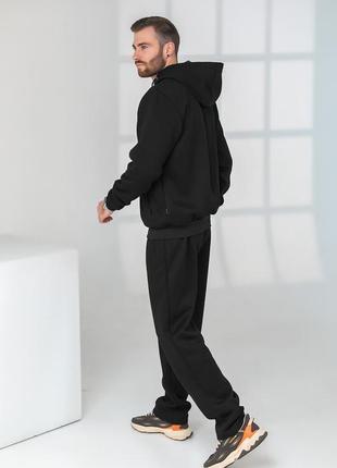 Теплий трикотажний чоловічий спортивний костюм tailer з капюшоном4 фото