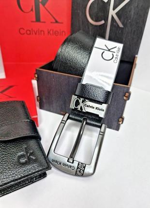 Кожаный ремень calvin klein кельвин кляйн 4 см, ремни с логотипом, брендовые ремни, ремень мужской