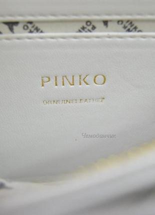 Жіноча сумка pinko пінко крос боді mini біла, жіночі сумки, стильні сумки, cross body5 фото