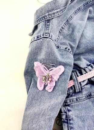 Дитячий джинсовий комбінезон 2 3 4 5 років3 фото