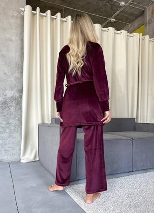 Женский домашний комплект 3в1 пижама8 фото