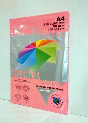 Папір ксероксний кольоровий "spectra" a4 80г/м 100арк cyber hp рожевий 16.4200, шт