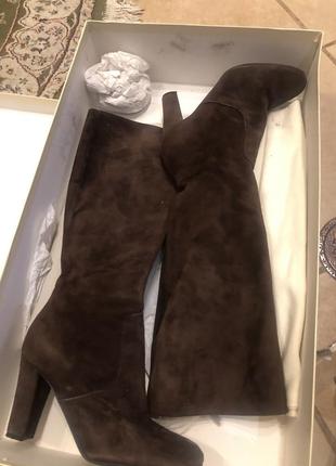 Сапоги замшевые