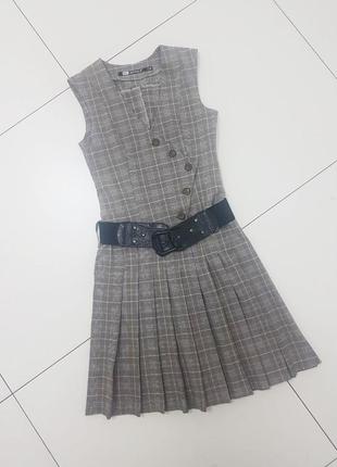Платье сарафан с юбкой плиссе, размер s-м, 44-46