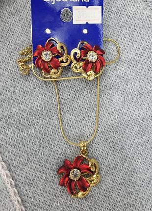 Набір прикрас,кулон та сережки