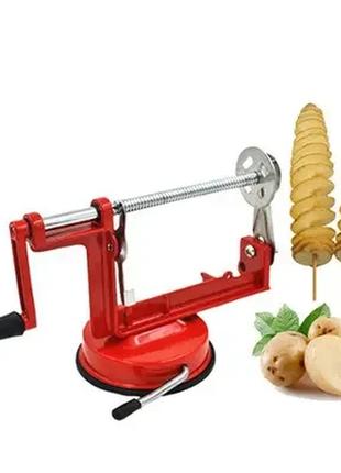 Машинка для резки картофеля спиралью spiral potato slicer чипсы