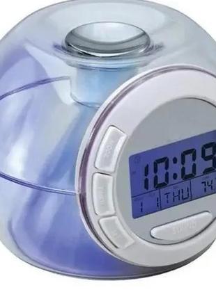 Часы c подсветкой changing light alarm clock1 фото