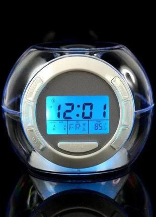 Годинник c підсвічуванням changing light alarm clock3 фото