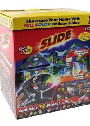 Вуличний лазерний проектор star shower slide 12 слайдів r133177