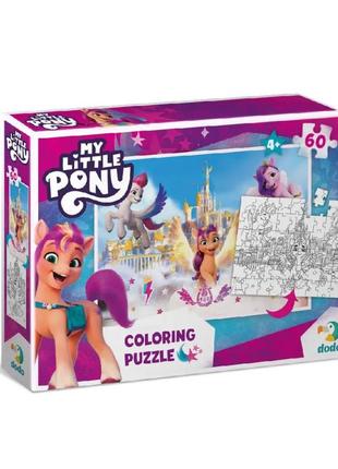 Дитячі пазли 2 в 1 my little pony "пригоди у палаці" dodo 200135 60 елементів