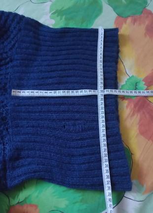 Платье -туника тёплая свитер кофточка под горло вязаный шерстяной брендовый9 фото