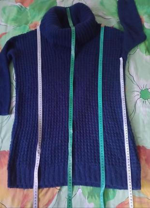 Платье -туника тёплая свитер кофточка под горло вязаный шерстяной брендовый3 фото