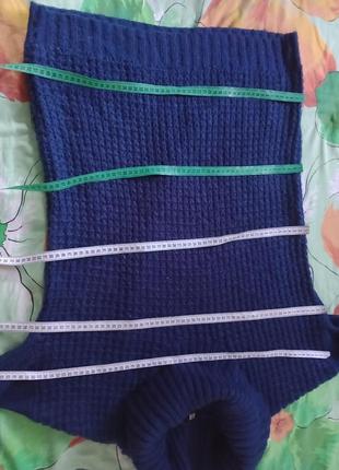 Платье -туника тёплая свитер кофточка под горло вязаный шерстяной брендовый4 фото