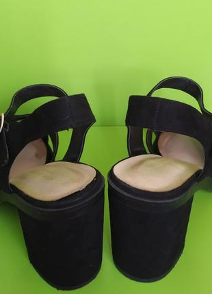 Чёрные босоножки на устойчивом каблуке new look, 8/416 фото