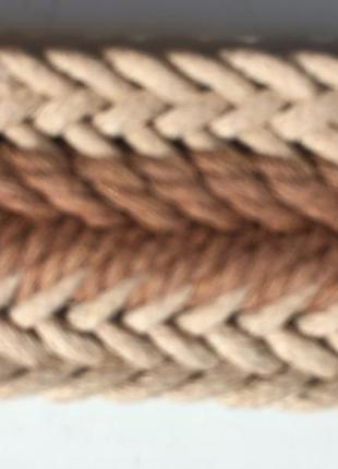 Ремень поясок плетений 77х3 см бавовна нитки4 фото