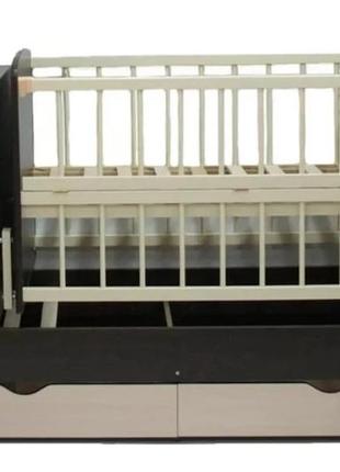 Кроватка - трансформер (для новорождённого, подростка, тумба + пеленатор, письменный стол). бук+дсп.2 фото