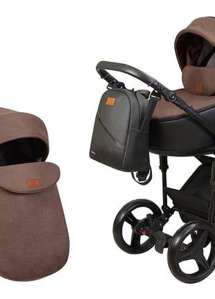 Коляска детская 2 в 1 multifunctional angelina amica, коричневая