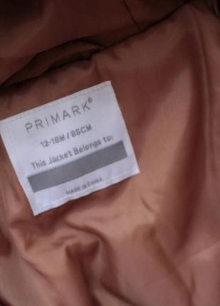 Меховая демисезонная куртка primark на девочку 12-18 мес4 фото