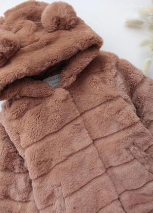 Меховая демисезонная куртка primark на девочку 12-18 мес2 фото