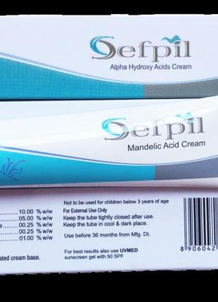 Сефпіл sefpil пілінг-крем з мигдальною кислотою. вітаміном в-е
