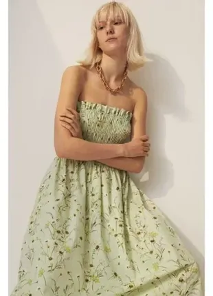 Нежное цветочное платье-бандо.h &amp; m.(c-m).