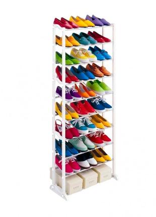 Органайзер полиця для взуття на 30 пар, 10 полиць amazing shoe rack2 фото