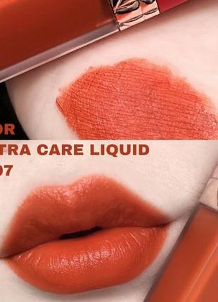 Помада діор dior rouge dior ultra care liquidрідка помада для губ із квітковою олією4 фото