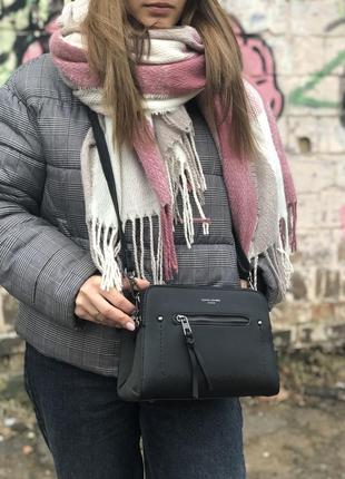 Сумка на довгій ручці cross-body сумочка трендова і стильна кроссбоди david jones