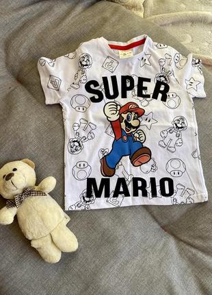 Футболка zara super mario 3-4 года