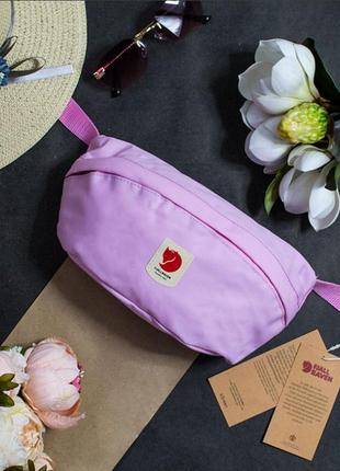 Поясна сумка бананка через плече fjallraven ulvo hip pack medium light pink color  23165