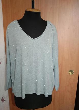 Легкий свитерок разлетайка zara knit 44-46р