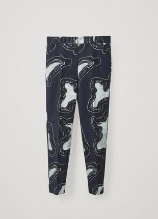 Штани cos printed straight trousers / 343 фото