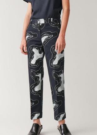 Штани cos printed straight trousers / 34