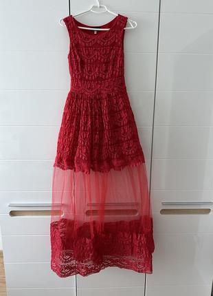 Вечірня сукня червона enigma4 фото