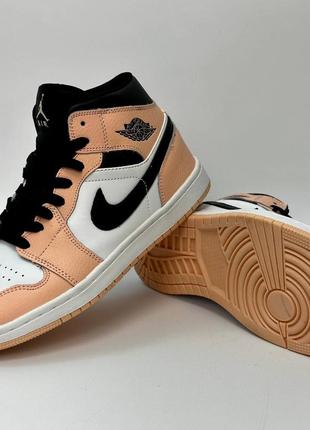 Женские кроссовки nike air jordan 1 mid (peach)#найк2 фото