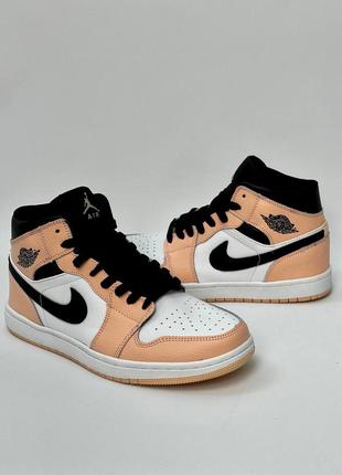 Женские кроссовки nike air jordan 1 mid (peach)#найк3 фото