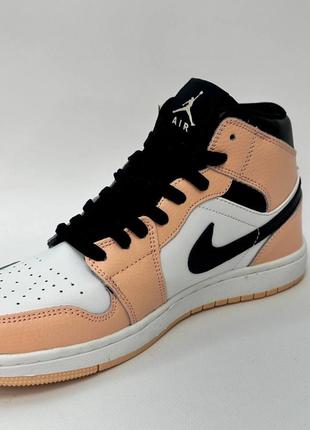 Женские кроссовки nike air jordan 1 mid (peach)#найк4 фото