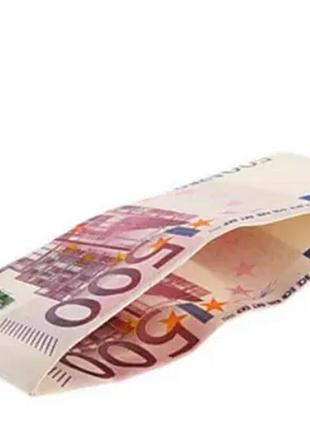 Кошелек "500 евро" - стильный кошелек в виде купюры тонкий кошелек