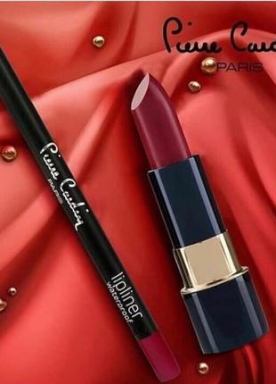 Pierre cardin matte rouge матовая губная помада - огненный красный5 фото