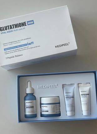 Увлажняющий набор с глутатионом medi-peel glutathione hyal aqua multi care kit set