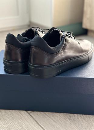 Кожаные туфли, кеды мужские на шнурках мягкие удобные fabi итальянские классические качественные комфортные кеды3 фото
