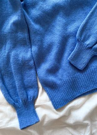 Теплий і легкий светр ручної роботи (кашемір+меринос)2 фото