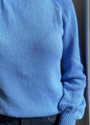 Теплий і легкий светр ручної роботи (кашемір+меринос)5 фото