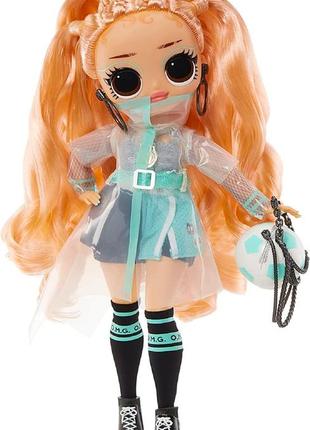 Лялька лол омг спорт футболістка кікс lol surprise omg sports fashion doll kicks babe з 20 сюрпризами