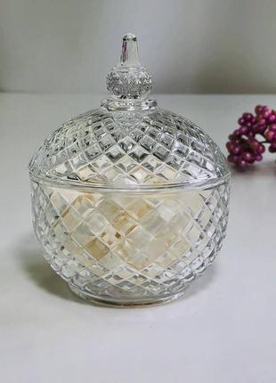 Сахарница стеклянная с крышкой "камелот", 200 мл