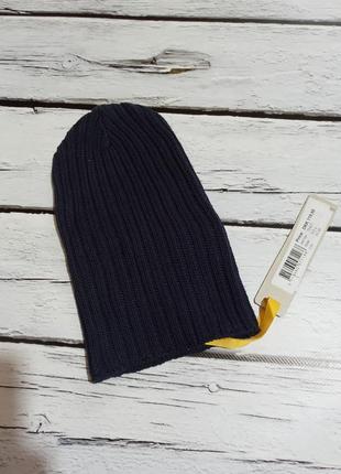 Дитяча осіння бавовняна натуральна шапка носок біні шапочка на осінь на хлопчика рубчик