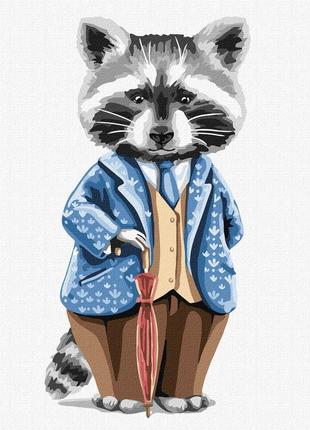 Картина по номерам "усатый джентльмен" 30х40см, идейка, кно6013