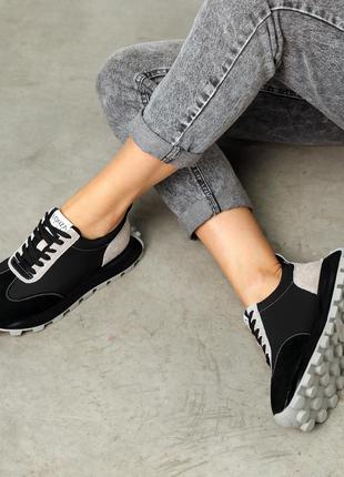 Кросівки жіночі з текстилю 586786 чорні 36 37 38 39 40 41