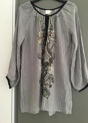 100% шовк ❤️ очень красивая длинная блузка